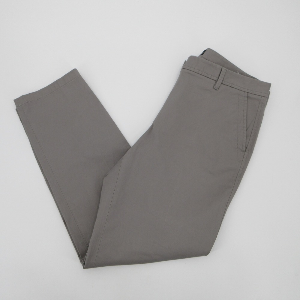 Talbots Womens 8 Relaxed Chino Pants Grey Cotton Blend Tapered Casual Trousers